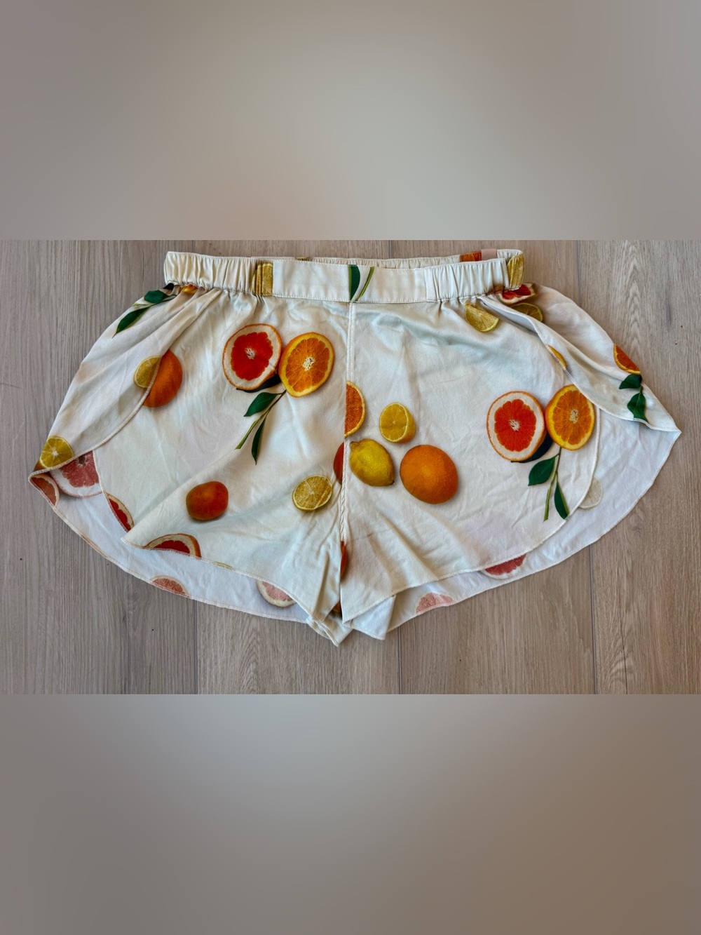 Lunya Washable Silk Tulip Back Set XS Citrus Fruit Pajamas - Picture 5 of 11